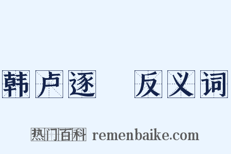 韩卢逐鵕反义词是什么意思的图片